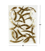 GOLD METAL ABSTRACT METALLIC WALL DECOR WITH WHITE WOOD BACKING