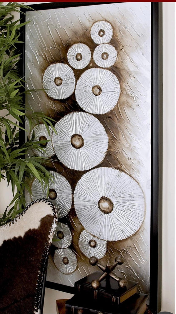 ABSTRACT WALL DECOR WITH BLACK FRAME