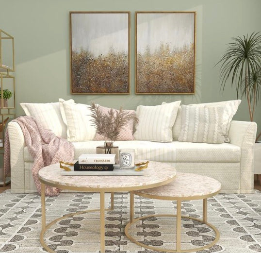 FRAMED WALL ART WITH GLITTER FLAKES