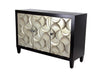 BLACK WOODEN ROOM CABINET WITH SILVER AND CRYSTAL KNOBS