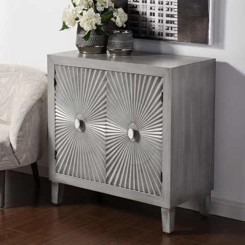 Grey Wooden Starburst Cabinet |